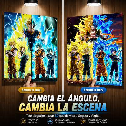 Cuadro Lenticular 3D Dragon Ball Fusiones